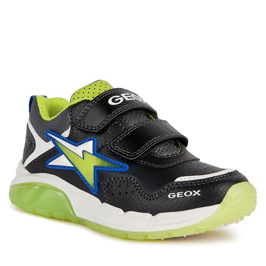 Sneakersy Geox J Spaziale Boy J36CQA 0BU11 C0802 M Black/Lime Geox 24 okazja eobuwie.pl