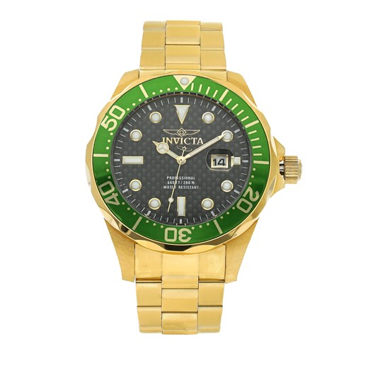 Zegarek Invicta Watch Pro Diver 14358 Gold/Green ze sklepu eobuwie.pl w kategorii Zegarki - zdjęcie 166796896