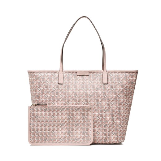 Torebka Tory Burch Basketweave Tote 145634 Różowy ze sklepu eobuwie.pl w kategorii Torby Shopper bag - zdjęcie 166798907