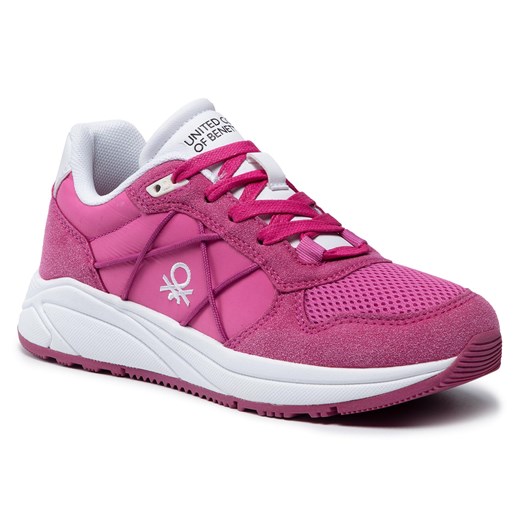 Sneakersy United Colors Of Benetton Ascent BTW117306 Fucsia/White United Colors Of Benetton 35 eobuwie.pl