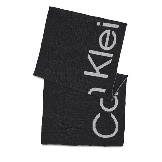 Szalik Calvin Klein Logo Reverso Tonal Scarf 40X180 K60K611117 Ck Black BAX ze sklepu eobuwie.pl w kategorii Szaliki i chusty damskie - zdjęcie 166800799