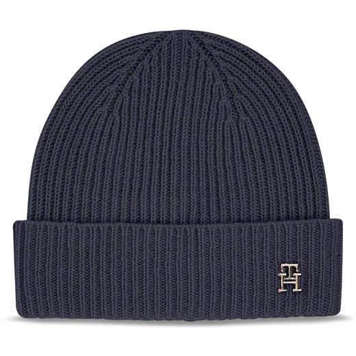 Czapka Tommy Hilfiger Cashmere Chic Beanie AW0AW15321 Space Blue DW6 ze sklepu eobuwie.pl w kategorii Czapki zimowe damskie - zdjęcie 166801169