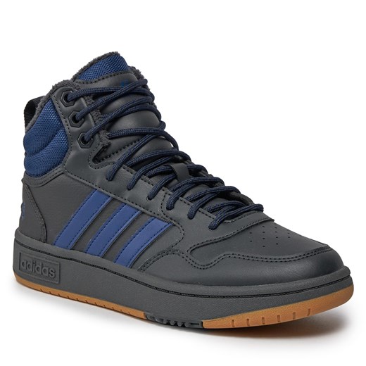 Buty adidas Hoops 3.0 Mid IF2635 Carbon/Dkblue/Gum4 40 eobuwie.pl