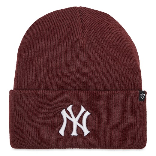 Czapka 47 Brand New York Yankees B-HYMKR17ACE-KM Dark Maroon ze sklepu eobuwie.pl w kategorii Czapki zimowe męskie - zdjęcie 166803095