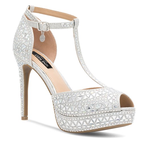 Sandały Nine West NISA SY015-1NW Srebrny Nine West 36 eobuwie.pl