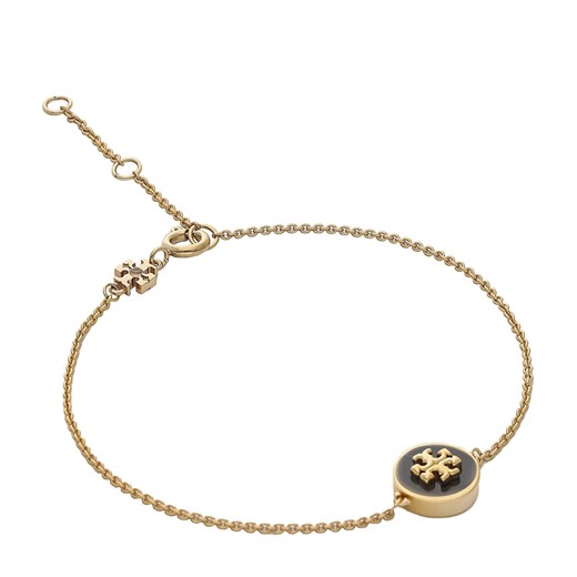 Bransoletka Tory Burch Kira Enamel Chain Bracelet 90284 Tory Gold/Black720 ze sklepu eobuwie.pl w kategorii Bransoletki - zdjęcie 166806139