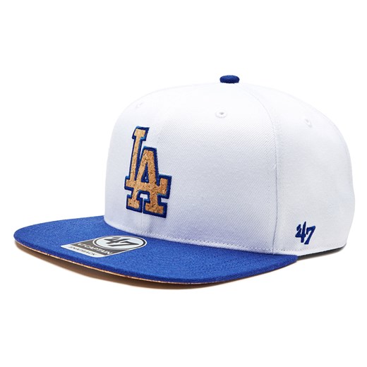 Czapka z daszkiem 47 Brand MLB Los Angeles Dodgers Corkscrew 47 CAPTAIN B-CORKS12WBP-WH White ze sklepu eobuwie.pl w kategorii Czapki z daszkiem damskie - zdjęcie 166808787