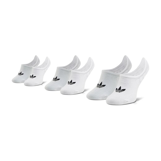 Zestaw 3 par stopek unisex adidas No-Show Socks 3P FM0676 White ze sklepu eobuwie.pl w kategorii Skarpetki dziecięce - zdjęcie 166809088