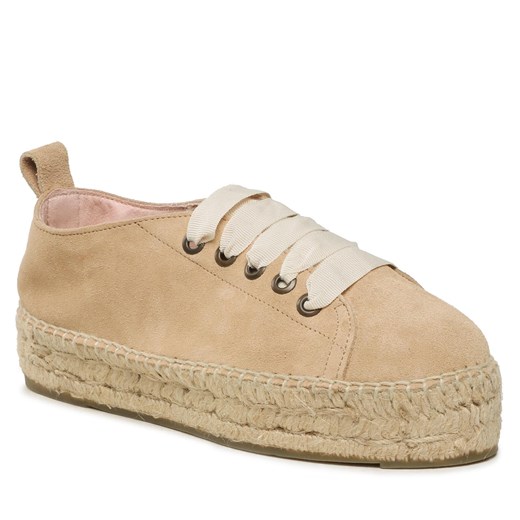 Espadryle Manebi Lace-Up Espadrilles K 1.1 E0 Champagne Beige Manebi 35 eobuwie.pl