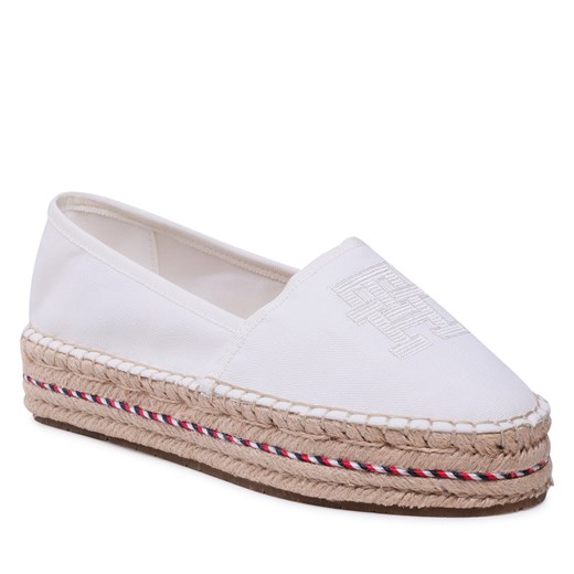 Espadryle Tommy Hilfiger Embroidered Flatform FW0FW07014 Ecru YBL Tommy Hilfiger 41 eobuwie.pl