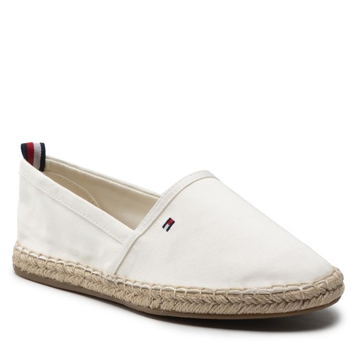 Espadryle Tommy Hilfiger Basic Tommy Flat Espadrille FW0FW06497 Ivory YBI Tommy Hilfiger 40 wyprzedaż eobuwie.pl