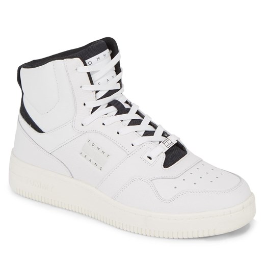 Sneakersy Tommy Jeans Tjm Basket Mid Leather EM0EM01258 Ecru YBL Tommy Jeans 40 eobuwie.pl