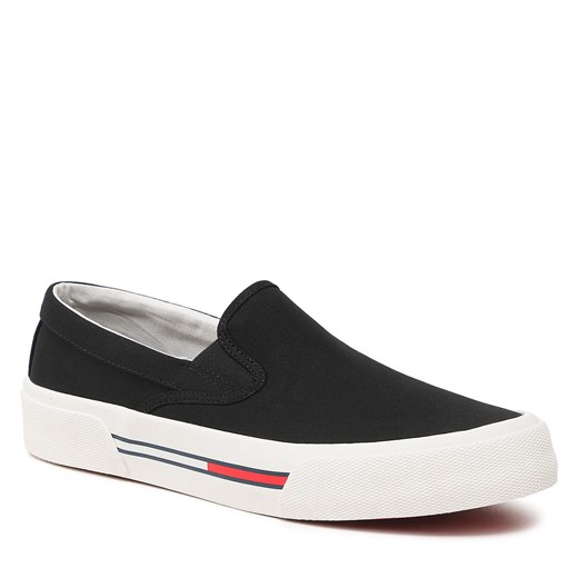 Tenisówki Tommy Jeans Slip On Canvas Color EM0EM01156 Black BDS Tommy Jeans 41 eobuwie.pl