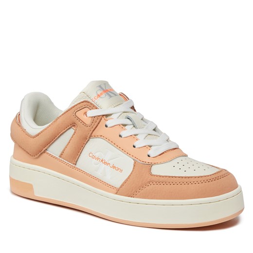 Sneakersy Calvin Klein Jeans Basket Cupsole Low Mix Ml Fad YW0YW01301 Apricot 39 eobuwie.pl