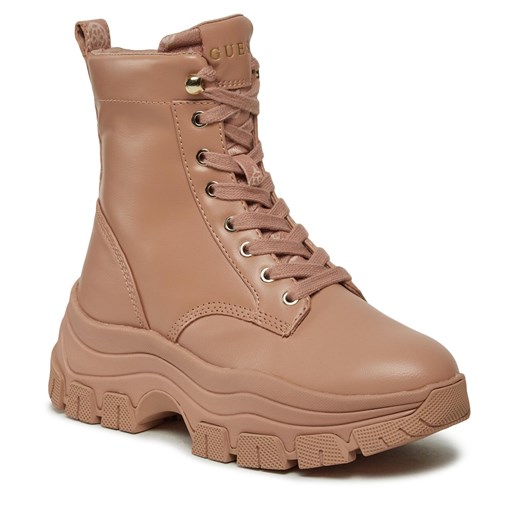 Botki Guess Bissonn FL8BIN Nude Guess 39 promocyjna cena eobuwie.pl