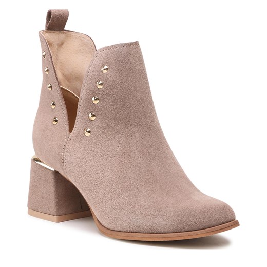 Botki Roberto 3074/2/B Cappuccino Welur Roberto 35 eobuwie.pl
