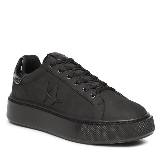Sneakersy KARL LAGERFELD KL62217 Black Nubuck Mono Karl Lagerfeld 37 wyprzedaż eobuwie.pl