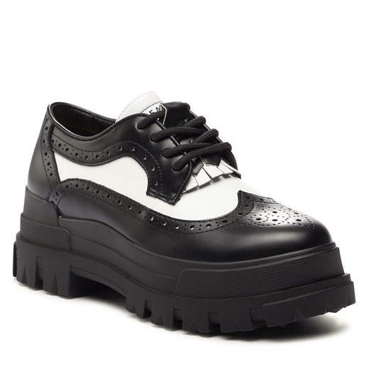 Półbuty Buffalo Aspha Brogue 1622301 Black / White Buffalo 39 wyprzedaż eobuwie.pl
