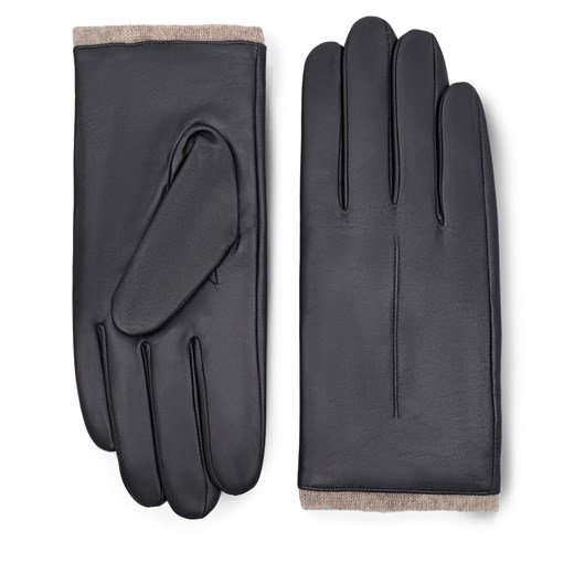 Rękawiczki Męskie Lasocki 2M6-003-AW23 Czarny ze sklepu eobuwie.pl w kategorii Rękawiczki męskie - zdjęcie 166826495