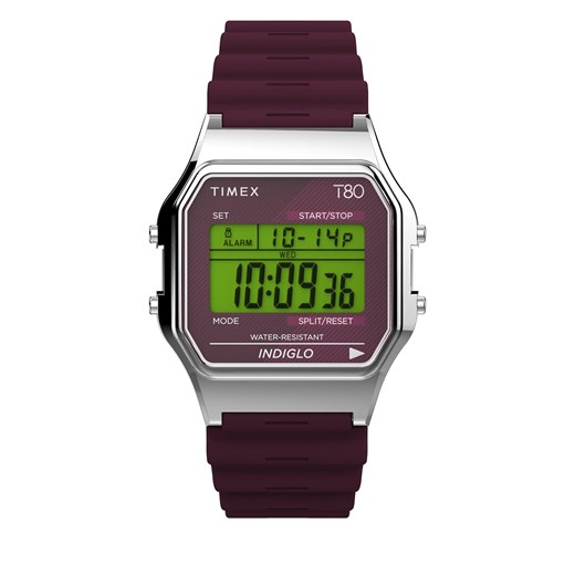 Zegarek Timex T80 TW2V41300 Bordowy ze sklepu eobuwie.pl w kategorii Zegarki - zdjęcie 166828458