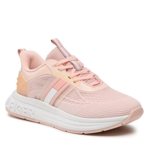 Sneakersy Tommy Hilfiger Flag Low Cut Lace-Up Sneaker T3A9-32747-0308 S Pink 302 Tommy Hilfiger 36 okazja eobuwie.pl