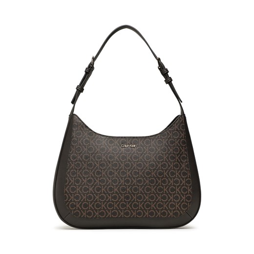 Torebka Calvin Klein Ck Must Shoulder Bag Md Mono K60K610446 Brązowy ze sklepu eobuwie.pl w kategorii Torby Shopper bag - zdjęcie 166832208