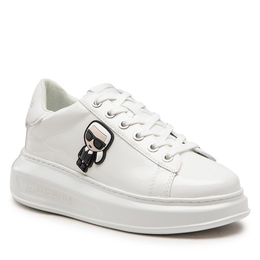Sneakersy KARL LAGERFELD KL62530U White Textured Lthr Karl Lagerfeld 37 okazyjna cena eobuwie.pl