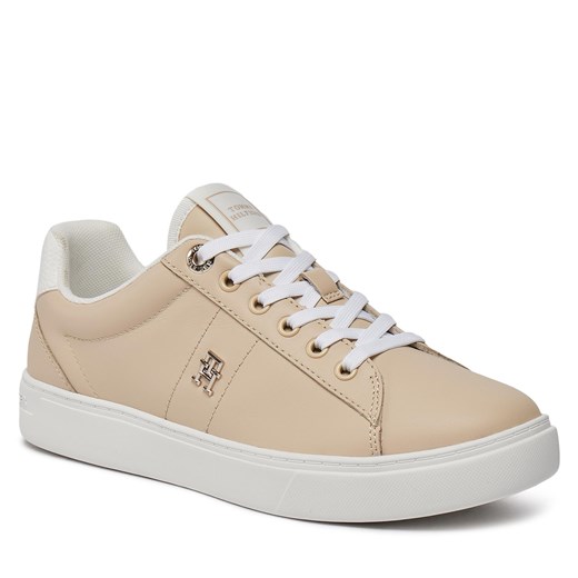 Sneakersy Tommy Hilfiger Essential Elevated Court Sneaker FW0FW07685 White Clay Tommy Hilfiger 39 eobuwie.pl