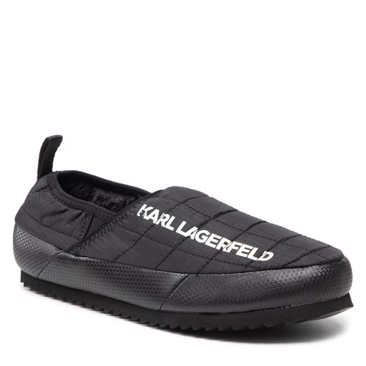 Kapcie KARL LAGERFELD KL72021 Black Synth Textile Mono Karl Lagerfeld 42 eobuwie.pl