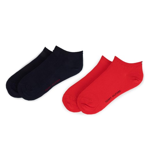 Zestaw 2 par niskich skarpet damskich Tommy Hilfiger 343024001 Red 684 Tommy Hilfiger 35/38 promocja eobuwie.pl