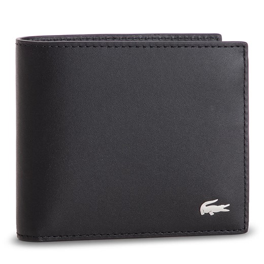 Duży Portfel Męski Lacoste M Billfold Coin NH1112FG Black 000 ze sklepu eobuwie.pl w kategorii Portfele męskie - zdjęcie 166837529