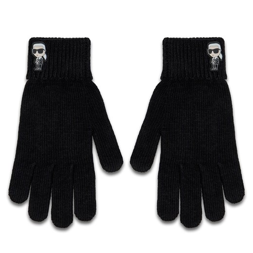 Rękawiczki Damskie KARL LAGERFELD 236W3608 Black A999 Karl Lagerfeld L promocja eobuwie.pl
