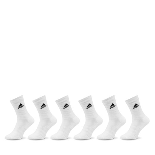 Skarpety wysokie unisex adidas Cushioned Sportswear Crew Socks 6 Pairs HT3453 white/black ze sklepu eobuwie.pl w kategorii Skarpetki damskie - zdjęcie 166839868
