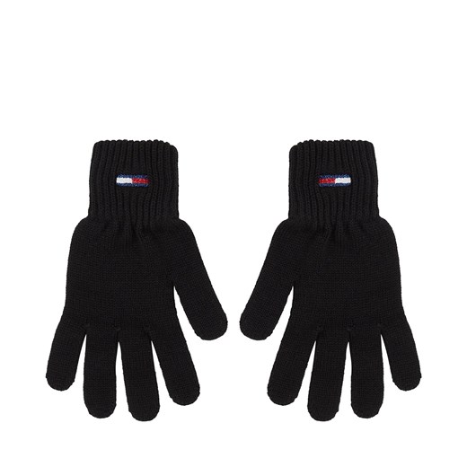 Rękawiczki Damskie Tommy Jeans Tjw Flag Gloves AW0AW15480 Black BDS ze sklepu eobuwie.pl w kategorii Rękawiczki damskie - zdjęcie 166840998