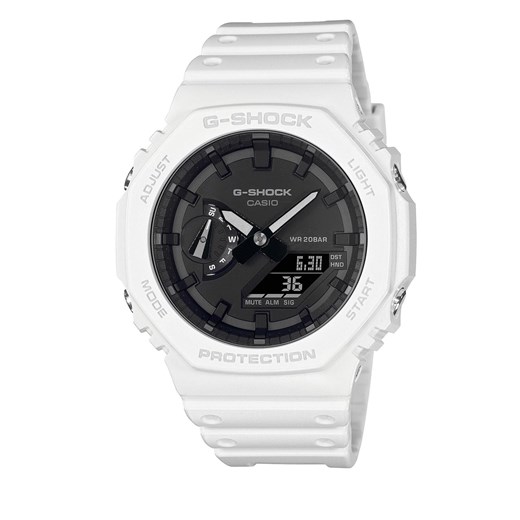 Zegarek G-Shock GA-2100-7AER Biały ze sklepu eobuwie.pl w kategorii Zegarki - zdjęcie 166841297