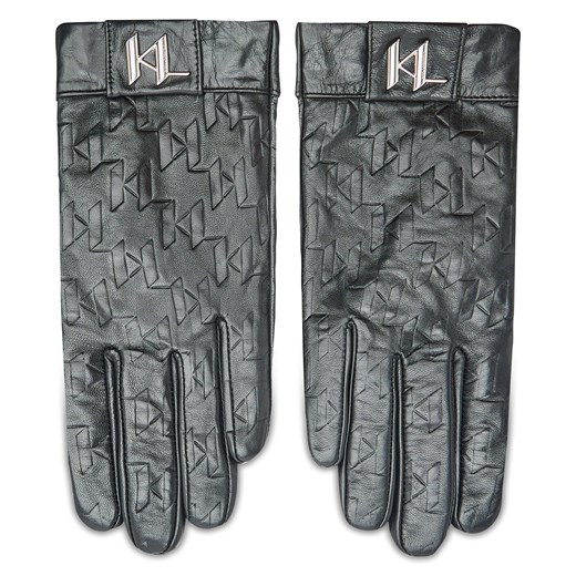 Rękawiczki Damskie KARL LAGERFELD 226W3602 Czarny ze sklepu eobuwie.pl w kategorii Rękawiczki damskie - zdjęcie 166842385