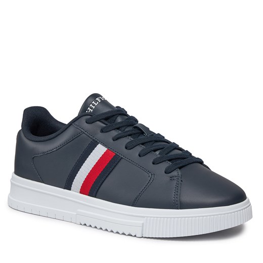 Sneakersy Tommy Hilfiger Supercup Lth Stripes Ess FM0FM04895 Desert Sky DW5 Tommy Hilfiger 46 eobuwie.pl