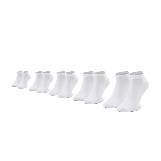 Zestaw 5 par niskich skarpet męskich Jack&Jones Jacdongo Socks 5 Pack Noos 12120278 r.OS White ze sklepu eobuwie.pl w kategorii Skarpetki męskie - zdjęcie 166844869