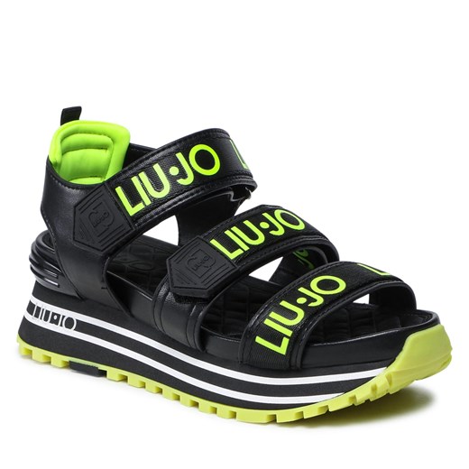 Sandały Liu Jo Maxi Wonder Sandal 7 BA2145 TX121 Black/Yellow S1155 Liu Jo 39 eobuwie.pl