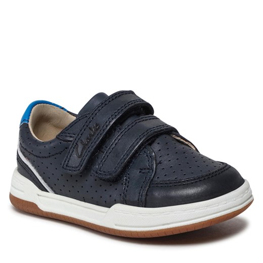 Sneakersy Clarks Fawn Solo T 261589886 Navy Leather Clarks 20 eobuwie.pl