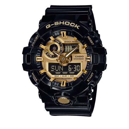 Zegarek G-Shock GA-710GB-1AER Black/Black ze sklepu eobuwie.pl w kategorii Zegarki - zdjęcie 166847759