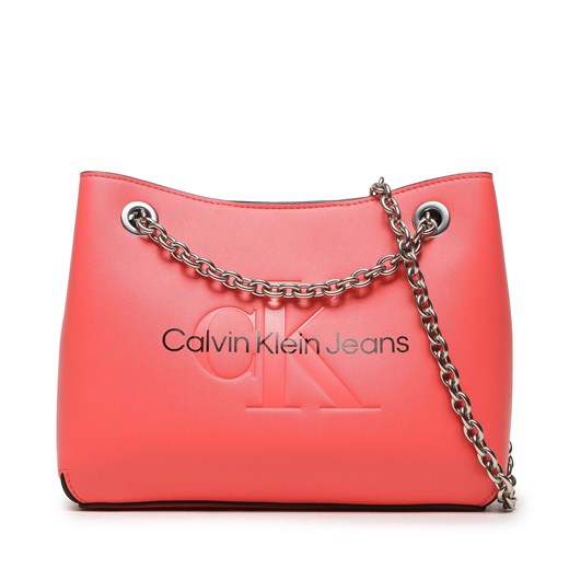 Torebka Calvin Klein Jeans Sculpted Shoulder Bag 24 Mono K60K607831 Różowy ze sklepu eobuwie.pl w kategorii Kopertówki - zdjęcie 166848185