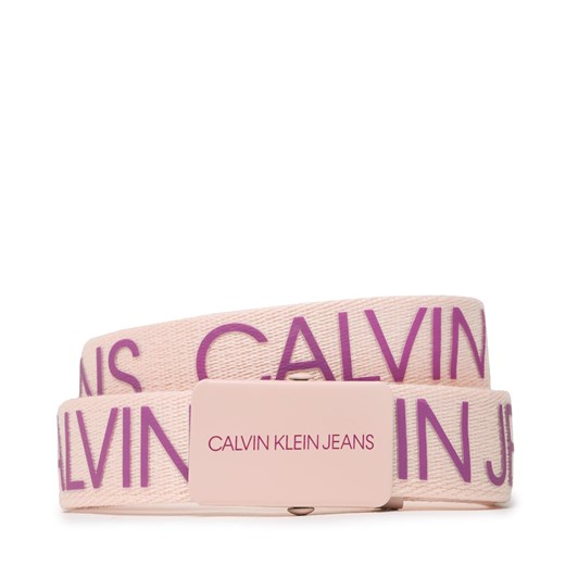 Pasek Dziecięcy Calvin Klein Jeans Canvas Logo Belt IU0IU00125 TCE XL okazyjna cena eobuwie.pl