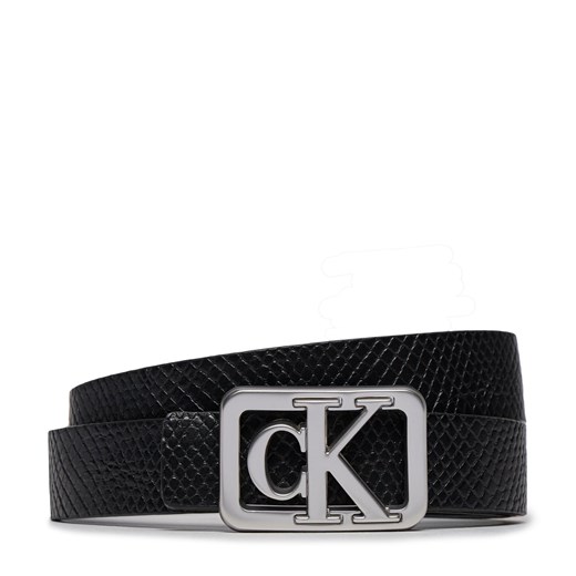 Pasek Damski Calvin Klein Mono Plaque Rev Lthr Belt 25Mm K60K611487 Czarny ze sklepu eobuwie.pl w kategorii Paski damskie - zdjęcie 166856795