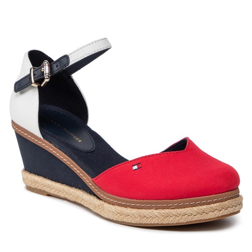 Espadryle Tommy Hilfiger Basic Closed Toe Mid Wedge FW0FW04787 Rwb 0KP Tommy Hilfiger 35 eobuwie.pl
