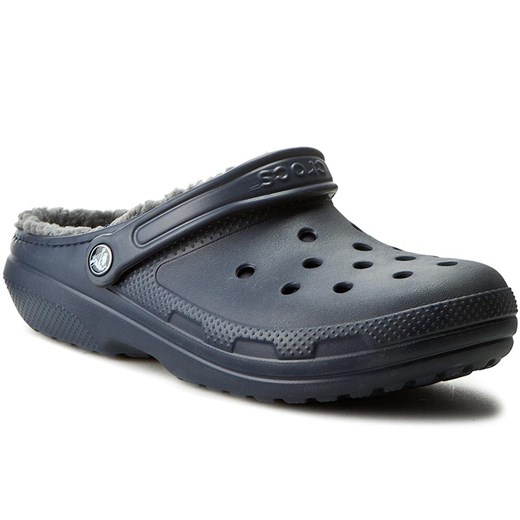 Klapki Crocs Classic Lined Clog 203591 Navy/Charcoal Crocs 38.5 eobuwie.pl