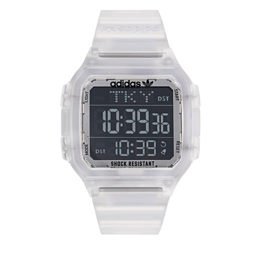 Zegarek adidas Originals Digital One GMT AOST22049 Clear ze sklepu eobuwie.pl w kategorii Zegarki - zdjęcie 166861405