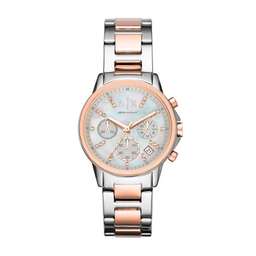 Zegarek Armani Exchange Lady Banks Chronograph AX4331 Silver/Rose Armani Exchange one size eobuwie.pl