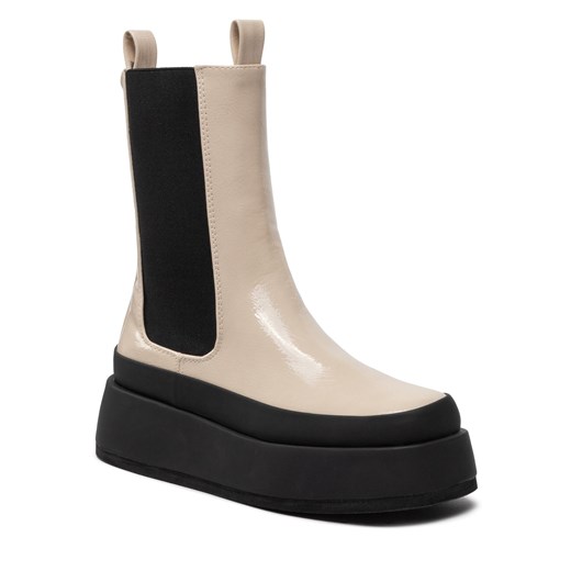 Botki DeeZee ZALY21025-8 Creamy Patent 40 eobuwie.pl