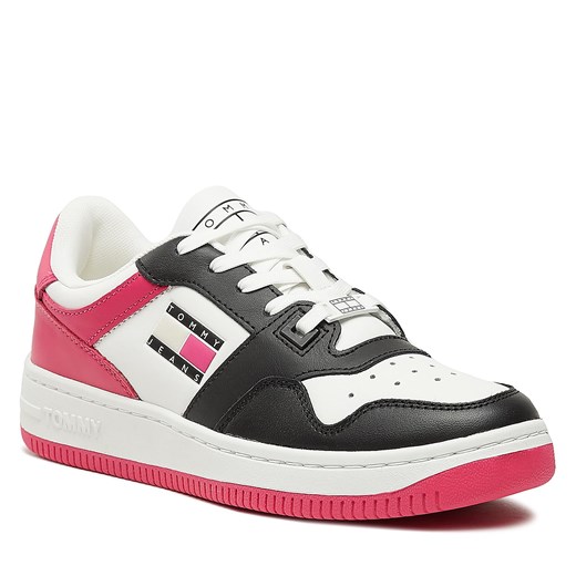 Sneakersy Tommy Jeans Tjw Retro Basket Leather EN0EN02532 Gypsy Rose / Black TSA Tommy Jeans 39 eobuwie.pl wyprzedaż